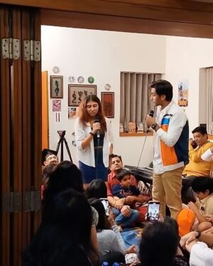 netri nisarg trivedi Instagram - Matargashtiiiiii!!
Corsica nahi par Paldi ke Ved aur Tara🤣
Yay to this attempt with fumbles, fights and fun! 
Swipe to see the blurred impromptu attempt! 

_____________________________________________

#matargashti #tara #ved #tamasha #bollywoodnight #wedding #netritrivedi #actor #gujarat #gujaratifilm