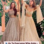 Aalisha Panwar Instagram - Just Go 🙏🏻🤣😂 . . 👗 Both Flaunting @neerusindia . #nehaadhvikmahajan #aalishapanwar #funreels #trendingreels #friends #fun #weddingfun #celebrations