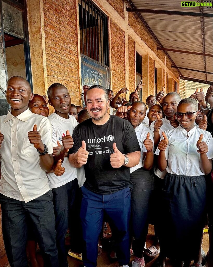 Adam Liaw Instagram - As one of the most densely populated countries in the world, and which is largely covered by mountains, and relying largely on subsistence farming, agricultural land in Burundi is scarce. This vertical vegetable garden is part of @UNICEFAustralia’s Createable project. It’s an absolutely incredible project that has exceed all of our expectations. Createable teaches schoolchildren practical skills like vertical multi-season farming, and how to build and operate highly efficient rocket stoves. The students here at Lycée Muruta in Burundi’s Muyinga Province learn about these projects, as well as things like fertiliser production and solar distillation. One thing that is clearly apparent to me on the ground here in Burundi is how systemic poverty is a multidimensional problem, and how the solutions we introduce to tackle multidimensional problems must be multidimensional themselves. Createable is a fabulous example of that. It’s not just about growing vegetables or reducing the need for firewood - it increases access to food, increases yields, decreases malnutrition, reduces the need to rent land, reduces household costs, generates income (through the sale of surplus vegetables), and keeps children in school longer by teaching practical rather than purely theoretical skills.