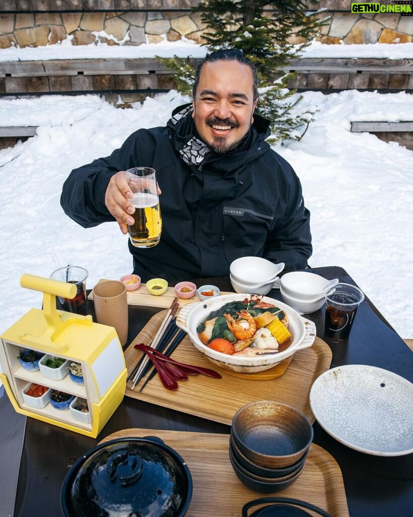 Adam Liaw Instagram - Oden in the snow. This was delicious. Or should that be “snow-den”? Hoshino Resorts Tomamu