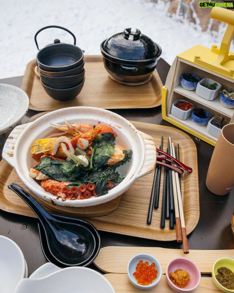 Adam Liaw Instagram - Oden in the snow. This was delicious. Or should that be “snow-den”? Hoshino Resorts Tomamu