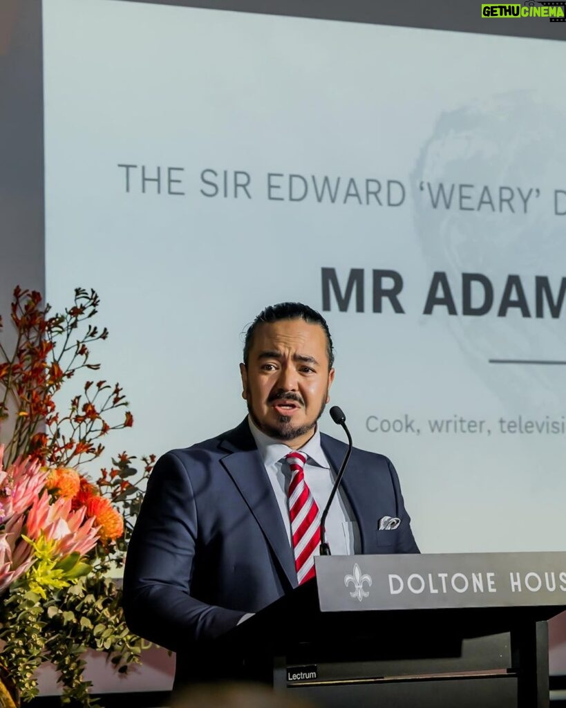 Adam Liaw Instagram - Very proud to have been asked by @asialink.au to deliver this year’s Sir Edward 'Weary' Dunlop Asia Lecture on Australia’s relationship with Asia. You can see the whole lecture via the link in my profile, and I’ll share the text shortly.