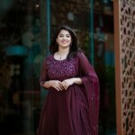 Aima Rosmy Sebastian Instagram - Elegance in every stitch: Presenting ‘Cranberry,’ a rich burgundy Salwar by Tazzels3. Unleash the beauty of deep hues. Attire @tazzels3 Click @midhun.mohan_ 📸 Dubai, United Arab Emirates