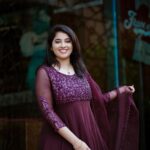 Aima Rosmy Sebastian Instagram - Elegance in every stitch: Presenting ‘Cranberry,’ a rich burgundy Salwar by Tazzels3. Unleash the beauty of deep hues. @tazzels3 👗 @midhun.mohan_ 📸 Dubai, United Arab Emirates