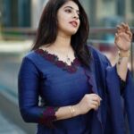 Aima Rosmy Sebastian Instagram - Embracing the allure of raw silk in a captivating Royal Blue hue. 🔷 Attire @tazzels3 ✨ Click @midhun.mohan_ #royal #royalblue #royalcolor #festive #festivecollection #festivewear #festivecollection Dubai, United Arab Emirates