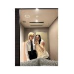 Akari Takaishi Instagram - 本日のビジュ爆発衣装Part1。 ライダースジャケットが最高でした。 伊澤さん、いつにも増してかっこ良すぎませんか。 水石さんと3人でギャルピ✌️ styling @hiroakiyama