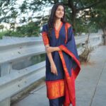 Akshaya hariharan Instagram - நீலம் ✨ Beautiful set from @_fabern 📸 - @dhanush__photography