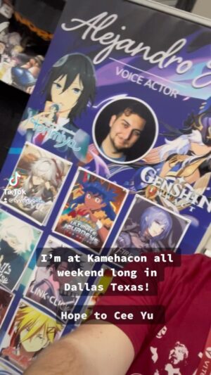Alejandro Saab Instagram - Yiu like Dragon Ball? Well im at a Dragon Ball Convention RIGHT now 👀 #dragonball #dragonballz #dblegends #voice #voiceactor #shallot #cyno #genshin #dbz #dbs #convention #kamehacon