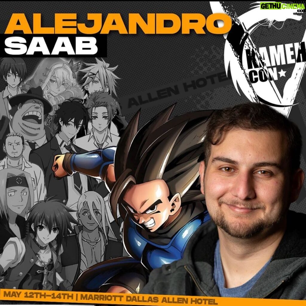 Alejandro Saab Instagram - I’ll be seeing you guys in TX for @kamehacon! Should be a lot of fun 😎