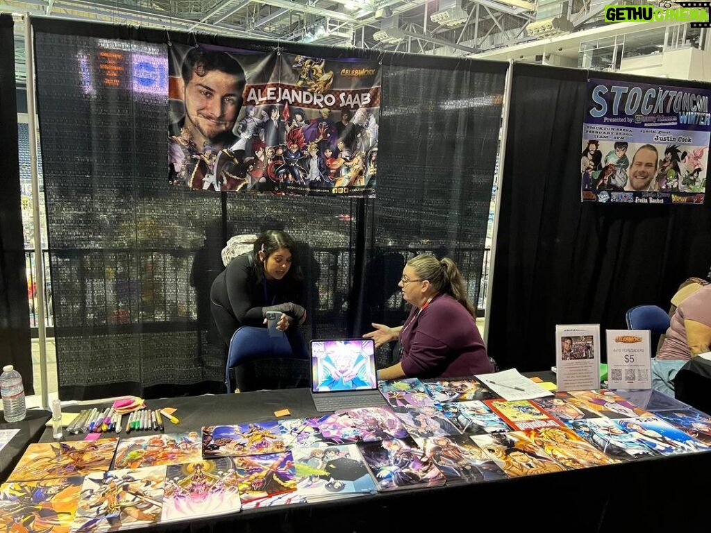 Alejandro Saab Instagram - Currently on break, but I’m here @StocktonCon ALL DAY! Got a panel at 2:30 and then I’ll be back to signing!! And if I don’t see you today, I’m here ALL DAY TOMORROW! 🤩