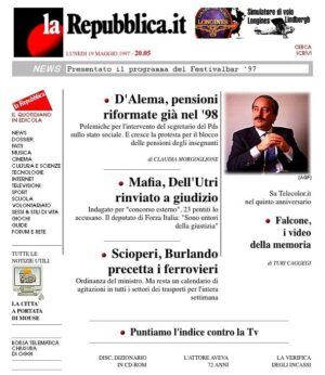 Alessandro Baricco Instagram - 1997. Uno dei principali quotidiani italiani apre la sua versione online. Nasce Repubblica.it. Gli stessi che lo facevano lo chiamavano con il commovente nome di "giornale telematico". In un certo senso si era tutti sulla linea di partenza e la maggior parte di noi aveva l’aria di non avere la minima idea di cosa stesse a fare lì.