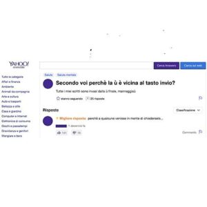 Alessandro Baricco Instagram - 1994. Nasce Yahoo!, e inizia la moda dei nomi scemi. Comunque, un momento storico. Il portale, inventato da due studenti della Stanford University, fa la cosa più ovvia, cioè elimina la penosa necessità delle Pagine Gialle cartacee: finalmente c’è qualcuno che ti aiuta a orientarti in Internet e nel Web, e lo fa con un sito Web. Non ci voleva poi molto, apparentemente.
10 anni dopo: viene lanciato Yahoo! Answers: in pratica chiunque può fare domande e rispondere su qualsiasi argomento.