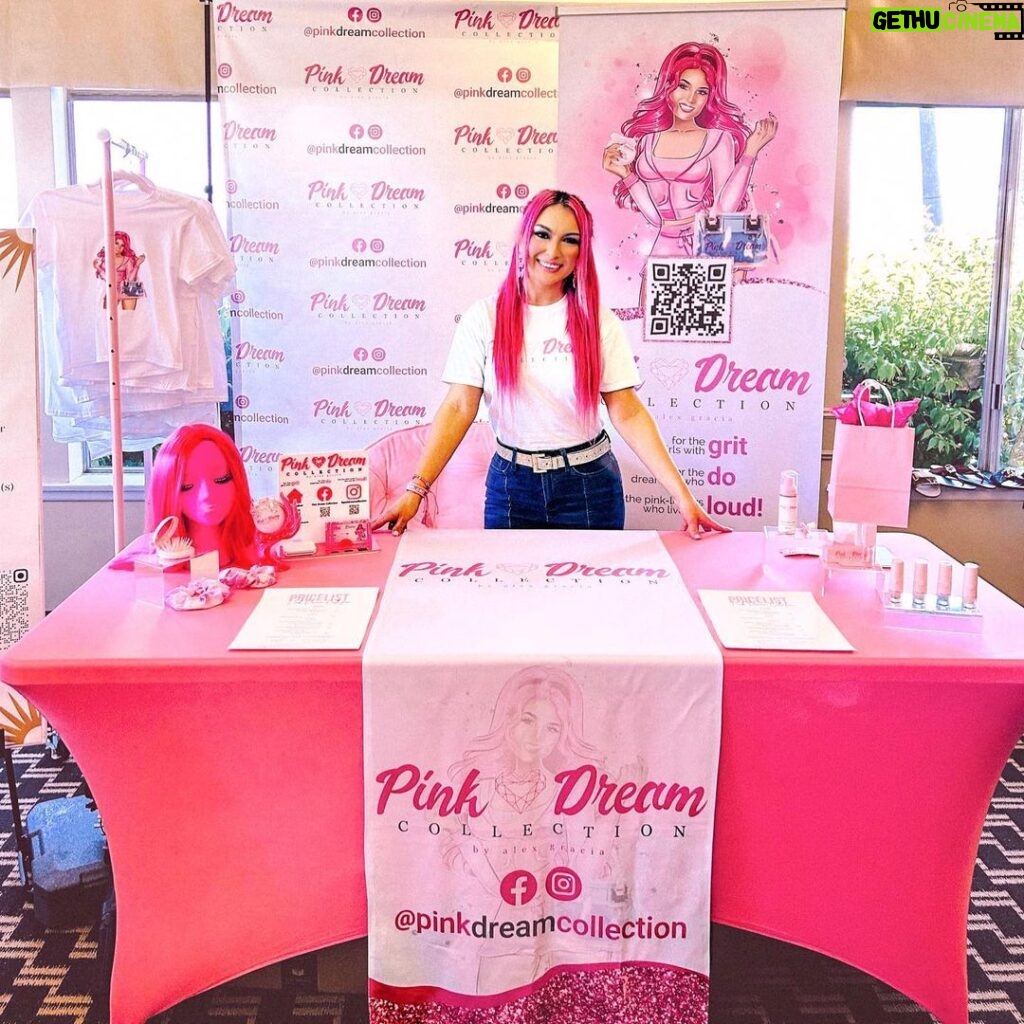 Alex Gracia Instagram - Today was my first pop-up event for @pinkdreamcollection. Thank you to all of the pink dreamers out there who support & inspire me. Because of you I am more confident to take the big jumps off of cliffs because I know that together we can take over the universe🫶💕 Special shout-out to @bossbabesunday for having me as a special guest & giving me the chance to expand my business💖 I can’t wait to do it again!