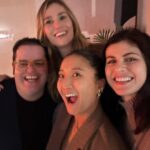 Alexandra Daddario Instagram - At a hotel (slides 1 and 4) because of my apartment (slides 5 and 6). go see gutenberg! The musical (@joshgad slide 2 @andrewrannells not pictured), we laughed so much!!!! @ashleyparklady and I recreated the show for you (slide 3) as a sneak preview ❤️ ❤️ ♥️