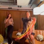 Alexandra Daddario Instagram - At a hotel (slides 1 and 4) because of my apartment (slides 5 and 6). go see gutenberg! The musical (@joshgad slide 2 @andrewrannells not pictured), we laughed so much!!!! @ashleyparklady and I recreated the show for you (slide 3) as a sneak preview ❤️ ❤️ ♥️