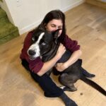 Alexandra Daddario Instagram - I’m fostering this dog, Bruno, (although I want to name him Gary but I’m not allowed to change his name), through @barknbitches… he is a pit bull/husky mix. About 1 year old. He is… the sweetest. This dog clearly had a home and was trained, and for some reason he was dropped off at the shelter and barely made it out. I saw him and thought, “he’s huge!”, but he’s so quiet and polite sometimes I forget he’s here as he sleeps on the kitchen rug. He is so kind and gentle, loving, sleeps through the night, is great with dogs and kids, (not cat tested but in my non-expert opinion I think he’d be fine), and walks amazing on a leash. I had a dog bark at him on a walk and he didn’t even flinch or pull, nor did he bark back. He plays fetch, and I gave him a shower last night and he didn’t complain once. If you are looking to adopt, please reach out to @barknbitches to schedule a meet and send in an application.