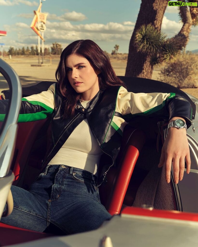 Alexandra Daddario Instagram - Meet Alexandra Daddario, the new face of our TAG Heuer Carrera Date 36mm. The subdued pastel green shades of the sunray brushed dial add a singular touch of luxurious elegance to this timepiece. With its ergonomic steel bracelet, this classic timepiece is the ideal urban ally. #TAGHeuer #TAGHeuerCarrera60 #AlexandraDaddario