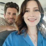 Alexia Fast Instagram - It’s always fun on set when you’re working with a gem! @fromdrewtoyou Excited for you to see this love story of a film. Candid About Love.