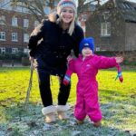 Ali Bastian Instagram - 30 weeks today!! 🤰🏼 #bumpdate Feeling ready to fully enter hibernation mode, especially with this cold weather - two year old has other ideas! In some ways it’s probably not the worst thing that she is helping me stay reasonably active. I’m still managing my Gestational Diabetes with diet - although never sure how long that will be for - I’m trying to not be too attached to the idea I can ‘control’ it and accept that if I need medication then that’s what I will do to keep me and bubba safe. Keeping moving more than I did in first pregnancy has got to be a good thing though! It’s hard to not be able to eat what I feel like - which honestly, most of the time is cake!! I miiiisssss caaaake!! And chocolate and crisps and did I mention cake??? Also top tip for anyone else preggo in this cold weather.. @seraphinematernity do this fleece lined set of thermals that I got a few weeks back when I was filming outside all day! 🎬❤️And their 3 in 1 Maternity to baby wearing parka is a faux fur lined dream that comes with an extra panel for baby wearing with a little hood. I was a big baby wearer with Isla and really hope to carry our new bubba! Swipe for frosty photo dump! 💜 #thirdtrimester #pregnancy #bump #gift