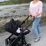 Ali Bastian Instagram - Anyone else’s eldest finding new ways to regress every day? 🤣 I don’t actually blame her… Isla loves Izzy’s @thule_family @thule Shine Compact buggy so much she won’t ever let Izzy get in it 🙈 despite being in the most glorious Irish countryside, she likes to be wheeled around watching her iPad like she is in some kind of Sedan chair and particularly enjoys the snack tray 🤣 #buggy #baby #toddler #mumlife #collab