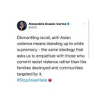 Alice Lee Instagram - I’ve been trying to find the right words, but honestly it’s been really hard. I’ve been processing and grieving. Crying at random times. There are so many parts of this that sadden me, anger me. Asian women, immigrant women, were killed by a white supremacist. Four of them were Korean. The police and media humanized the white supremacist murderer while getting the names of the victims wrong. Racism. Misogyny. Xenophobia. Gun violence. A history of violent white colonialism in Asian countries. A history of violent discrimination against Asians in America. Years of micro-aggressions and “jokes” and not feeling represented or understood in society, in my workplaces, among “friends”. Feeling guilt and shame for having wanted to assimilate in the past. Witnessing a rise in anti-Asian hate crimes since the pandemic. My parents telling me to be careful and to not walk alone because of the climate out there and of course me breaking down because I’m also just worried about them. It’s so much to hold and my heart breaks for my community. This was an extreme act of violence that once again shows how white supremacy is held up by this country’s policing and media coverage. But there are small acts of violence happening all around us - And for me, they happen most frequently in my liberal space by liberal pple. I urge you to look inside and reflect. Standing in solidarity with the Black and Indigenous community and with all communities of color who are constantly told by the Western world that we are not worthy or enough. WE FUCKING ARE. Sending love to my community and to the families of the victims. Link in bio for resources to help and donate. #stopasianhate