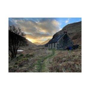 Alice Levine Instagram - We bought waterproof trousers, nearly missed the sleeper train, packed too many chocolate buttons and went and kipped on the floor in some remote bothies in the Highlands. We walked with huge bags, made fires and boiled water from the stream for a thimble of tea. It was excellent. And I only nearly cried once. A PB.

*what a difference a week in weather makes 🥶