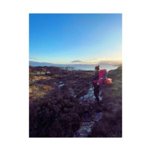 Alice Levine Instagram - We bought waterproof trousers, nearly missed the sleeper train, packed too many chocolate buttons and went and kipped on the floor in some remote bothies in the Highlands. We walked with huge bags, made fires and boiled water from the stream for a thimble of tea. It was excellent. And I only nearly cried once. A PB.

*what a difference a week in weather makes 🥶
