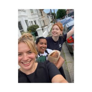 Alice Levine Instagram - It’s the final episode, so my last Ted Talk for a while…but just to say…

I work with (great!) men a lot. But sadly it’s very unusual to find myself in an all-female crew, so it felt really special making this. Particularly considering the stories in this programme.

It was a really wonderful experience, we laughed until our faces hurt. And cried quite a bit too. 

I think what we’ve ended up with is a film with lots to think and talk about.

Sex Actually with Alice Levine: Sexual Healing
Tonight @channel4 at 10pm 

Director @gussy_sb 
Producer @catherineannmurno 
Assistant Producer @anjanastephens 
One time boom operator and Production Coordinator @ashleighspindle 
Production Manager @katbeebee 
Editor @sarajademurphy_editor 
Exec produced by @arronfellowstv & @officiallouistheroux for @mindhousetv 

*the bread has nothing to do with anything I just saw a posh artisan bakery when we were filming and…I’m only human 🍞