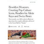 Alicia Keys Instagram - Been holding this incredible news close to the chest!! Now, it’s our pleasure to officially announce GIANTS: Art from the Dean Collection of Swizz Beatz and Alicia Keys opening on February 10 @brooklynmuseum! Tickets to #GiantsBkM available now!!!!!! A MUST SEE SHOW. Link in bio💥💥💥 Let’s get 2024 started!!💜 A BIG special thank you to all the GIANTS in the show!!! @TheDeanCollection @asherald @anamibia #BarkleyHendricks #DeanaLawson @rdeborah191 @derrickadamsny @dj_koolherc #EbonyGPatterson #ErnieBarnes @esthermahlanguart #FridaOrupabo @gordonparksfoundation @hankwillisthomas @hassanhajjaj_larache @chinatowntaylor @jamelshabazz @jarvisboyland @basquiatofficial @jlagarrigue @jordanmcasteel @kehindewiley @kennedyyanko @kwamebphoto @lornasimpson @lynetteyiadomboakye #MalickSidibe #MelekoMokgosi @mickalenethomas @nickcaveart @ninachanel @odiliodita #QualeashaWood @radcliffebaileyjr @studio_voltaphoto #TitusKaphar #ToyinOjihOdutola @tschabalalaself #VaughnSpann #zohraopoku
