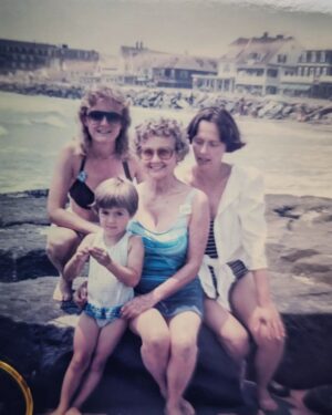 Alison Haislip Instagram - This glorious woman is 99 and a half today! We've been celebrating my beautiful grandma all weekend because when she turns 100 in 6 months, most people are too busy celebrating some other baby born in some manger that day.* Don't worry...we'll still be celebrating her then too.

Thanks for being such a stellar part of my life, MomMom. Pictures are from a Cape May vacation (age 4), my First Communion (age 8?), and her holding me and my cousin (age a few months? We're only 6 weeks apart...I'm the one in the rad overalls.)

When asked about the secret to "making it past 99", she responded "good wine!" Truly, I got all my good parts from her.

And as my dad said during his toast at her party, "Here's to 99 and a half more!"

*yup...my grandma was born on Christmas Day