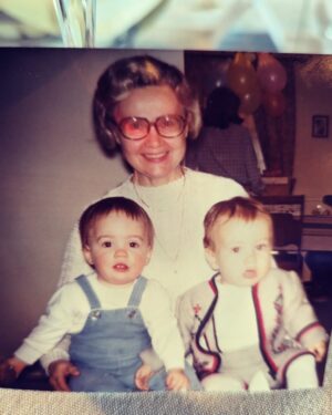 Alison Haislip Instagram - This glorious woman is 99 and a half today! We've been celebrating my beautiful grandma all weekend because when she turns 100 in 6 months, most people are too busy celebrating some other baby born in some manger that day.* Don't worry...we'll still be celebrating her then too.

Thanks for being such a stellar part of my life, MomMom. Pictures are from a Cape May vacation (age 4), my First Communion (age 8?), and her holding me and my cousin (age a few months? We're only 6 weeks apart...I'm the one in the rad overalls.)

When asked about the secret to "making it past 99", she responded "good wine!" Truly, I got all my good parts from her.

And as my dad said during his toast at her party, "Here's to 99 and a half more!"

*yup...my grandma was born on Christmas Day