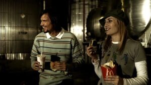 Alison Haislip Instagram - I found it. My first @sagaftra job. I booked this in November 2005. It made me a must-join and a few months later, a union movie made me official.

Fun Fact: I worked with the guy in the striped sweater at The Coffee Shop in NYC in 2001. We hadn't seen each other since that summer until the callback for this commercial.

Not So Fun Fact: I got food poisoning on this set. NOT from the @mcdonalds. From the catering. I spent the last 4 hours of this shoot (a NIGHT shoot, mind you), running across the street in downtown LA to puke in the alley. Nightmare scenario. But somehow I managed to finish the shoot. The crew gave me a standing ovation. The show must go on, right?

#babyalison #mcdonaldscommercial #whyareweplayinggolfinthestreets