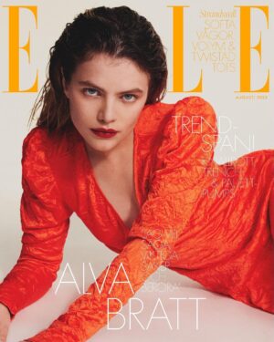 Alva Bratt Instagram - swedish ELLE August issue 🌘🌝☄️
tack @skooghelena för ett fint samtal
❤️‍🔥 fotat av @sinaostlund ❤️‍🔥
min @monttim stylade och kära @kajsasvanbergmakeup gjorde make, @byelvira på hår ♥️ @juliaknyp_elle art director. TACK @ellesverige så ärofyllt ♥️ ~~~