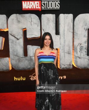 Amber Midthunder Instagram - A few days late but @marvel was an honor to watch the first few episodes of @echomarvels. I can’t tell you how proud I am of this show and all cast and crew. @sydneyfreeland crushed it. @alaquacox it is so amazing to see you shine and kick ass. You’ve given us a hero. To the entire cast and crew, phenomenal work. Go watch echo! 

Also pilamaye to @laurengoodday for giving this plains woman plains designs to wear on the carpet❤️