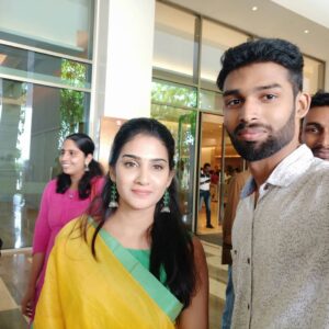 Ameer Vayalar Instagram - With actress Aditi Ravi #aditiravi @aditi.ravi #ameervayalar