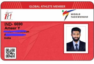 Ameer Vayalar Instagram - Finally got My Global Athlete Licence ....🇮🇳🇮🇳💪💪💪 #taekwondo #worldtaekwondo #tfi #tkdkerala #taekwondofedarationofindia #wt #coach #tkdcoach #globalathletelicence #athlet #india #ameervayalar