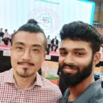 Ameer Vayalar Instagram - With master kim Taekwondo indian team coach @taekwondofederationofindia @tkdkerala kim #tkdcoach #coach #taekwondofederationofindia #friendstaekwondoacademy #worldtaekwondo #taekwondocoach #kukkiwon #ameervayalar