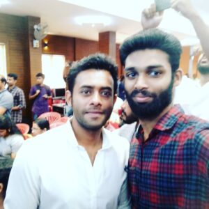 Ameer Vayalar Instagram - With actor #arjunashokan @arjun_ashokan #ameervayalar