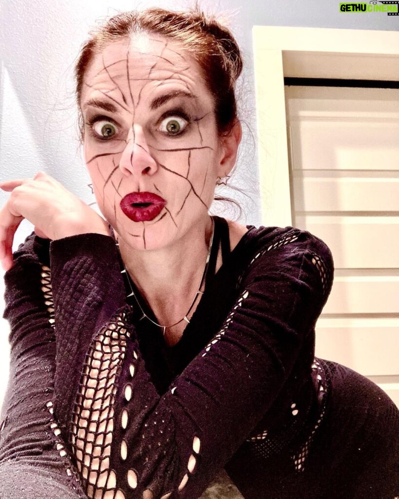 Amy Bailey Instagram - I’m not 3 days late posting a Halloween pic, this is how I dress everyday, duh. See you at the grocery store! 🕷🕸