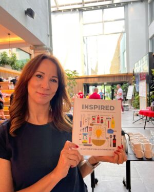 Andrea McLean Instagram - 4 things I did last week to fill my cup that had nothing to do with work. I actually have lots of photos this week, which is very unlike me! 😁
1. I went to the first anniversary celebration of @tessysbrunches hosted by the magnificent @tessyojo  Her drive and commitment to help women feel good is something we are 100 per cent aligned on!😊 Thank you @palassociates for the brilliant reportage photos. 
2. Played tennis with Mr F. It was sunny. He won. You can’t have everything… 🎾
3. @emmaguns popped round for coffee which is always a highlight of any week. Our chats are long, detailed, uplifting, hilarious and slightly scurrilous… my favourite kind. 😁 Plus, she rates my poached eggs, so she’s a keeper.
4. Mr F and I went to my friend @petecohen_ Magnificent Health Summit and listened to some wonderful speakers talk about their learnings in the healthy mind and body space. @lucywyndhamread discussed her fitness journey from always being picked last for games in PE at school, to joining the army, to uploading a few fitness videos to YouTube back in the 90s - which led to a thriving fitness business and over 100 million views!  @dr_bob_rakowski shared his experience and learnings in how the brain and body work, which was fascinating. I got a copy of this brilliant book by Carl Benton which is part cookbook, part mindset feeder (a brilliant idea) with all profits going to Stroud Women’s Refuge. (You can pick one up at www.inspiredcookbook.co.uk ) We also popped out for our lunch break to Spitalfields Market - yum. The last picture was taken a split second before I fumbled and dropped my dessert on the floor. 🤦🏻‍♀️ 3 second rule meant I still finished it. 😋
A lovely last week of August. 
#4things