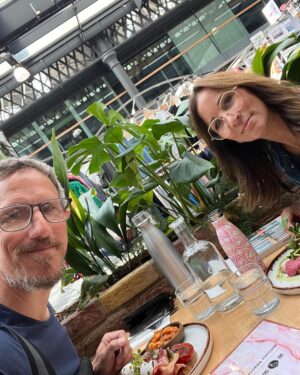 Andrea McLean Instagram - 4 things I did last week to fill my cup that had nothing to do with work. I actually have lots of photos this week, which is very unlike me! 😁
1. I went to the first anniversary celebration of @tessysbrunches hosted by the magnificent @tessyojo  Her drive and commitment to help women feel good is something we are 100 per cent aligned on!😊 Thank you @palassociates for the brilliant reportage photos. 
2. Played tennis with Mr F. It was sunny. He won. You can’t have everything… 🎾
3. @emmaguns popped round for coffee which is always a highlight of any week. Our chats are long, detailed, uplifting, hilarious and slightly scurrilous… my favourite kind. 😁 Plus, she rates my poached eggs, so she’s a keeper.
4. Mr F and I went to my friend @petecohen_ Magnificent Health Summit and listened to some wonderful speakers talk about their learnings in the healthy mind and body space. @lucywyndhamread discussed her fitness journey from always being picked last for games in PE at school, to joining the army, to uploading a few fitness videos to YouTube back in the 90s - which led to a thriving fitness business and over 100 million views!  @dr_bob_rakowski shared his experience and learnings in how the brain and body work, which was fascinating. I got a copy of this brilliant book by Carl Benton which is part cookbook, part mindset feeder (a brilliant idea) with all profits going to Stroud Women’s Refuge. (You can pick one up at www.inspiredcookbook.co.uk ) We also popped out for our lunch break to Spitalfields Market - yum. The last picture was taken a split second before I fumbled and dropped my dessert on the floor. 🤦🏻‍♀️ 3 second rule meant I still finished it. 😋
A lovely last week of August. 
#4things