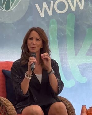 Andrea McLean Instagram - 4 things I did this week to fill my cup that had nothing to do with work.
I haven’t done this for a little while as my time has been caught up with ‘mum duties’. Being a taxi service and making dinner isn’t very instagrammable! 😄
So this week was busy but good, with lots of variety and family time. 
1. It was prom week! There was some last minute running around, but it all worked out in the end. We ended up with a house full of girls, mums and my parents who came to wave them all off. A really lovely moment.
2. It was @abbietuckerr_ wedding! The sun shone, the setting was perfect and I got to spend time with people I don’t get to see very often. Huge congratulations to Abbie and George. 
3. I spoke at the @wisdomonwellness festival at the beautiful Painshill Park in Cobham. Although technically it was work, it was such a wonderful event that I loved every bit of it. It was a family affair as everyone came along for the day, (even @teddymcfeen) and we spent the rest of the day there enjoying the sunshine, the stalls and events. Thank you Alex and Mary for putting in such a great event!
4. My sister Linda is over visiting to celebrate her birthday! We don’t get to see much of each other as she lives in Ireland so it’s extra special to have her around. We ended the day at mum and dads, eating too much and laughing a lot, which is exactly how birthdays should be. 
5. I’m throwing an extra one in this week, as I watched a brilliant series on telly that I had to share — ‘Colin from Accounts’ on BBCiPlayer. It’s an Australian comedy drama starring real life couple Harriet Dyer and Patrick Brammall. I LOVED IT. Warm, real, relatable and made me both laugh out loud and cry a bit. Perfect combo. 👌
#4things