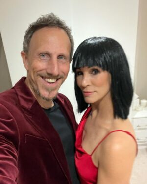 Andrea McLean Instagram - Having some #halloween fun with friends tonight. The theme is ‘red’… 
The dress is from @zara and the boots from @primark The wig is from a random fancy dress shop in London. I’ve no idea what I ‘am’ but I’m feeling spy vibes… 👀