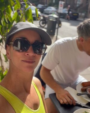Andrea McLean Instagram - 4 things I did this week to fill my cup that had nothing to do with work:
It was an up and down week that ended on a high, which is always great. Today was the nicest Sunday I’ve had for ages, it felt like every possible box got ticked!
1. It was my birthday this week! 54. Crikey. How did THAT happen? I spent it exactly how I like it, quietly doing my own thing. Went to the gym, worked on some things I’ve got going on, then spent a few hours cutting the hedge and mowing the grass, while listening to a podcast. Doing that makes me happy, and finishing the day with dinner out with the family topped it all off. This card from my friend Jane really made me laugh, it’s like me and @teddymcfeen !
2. We binge watched the whole series of Beckham on Netflix. If you haven’t seen it yet - DO IT NOW. It was excellent, so well made. I’m not a football fan, (I know all I know from Ted Lasso, that gives you a rough idea… 😂) but I found the behind the scenes footage and reflection of what happened during David’s career and their relationship riveting. This kind of documentary was never going to please everyone, which is fair enough, but I thought it was great. 
3. We went for a LONG walk in the sunshine today and had a spur of the moment brunch with our friend @chrisbaber which is always lovely.
4. We played tennis! We were a bit ‘all the gear and no idea’ but it is always lots of fun. Even if I lose. Which I did - again. 
What did you do this week to fill your cup? 😊
#4things