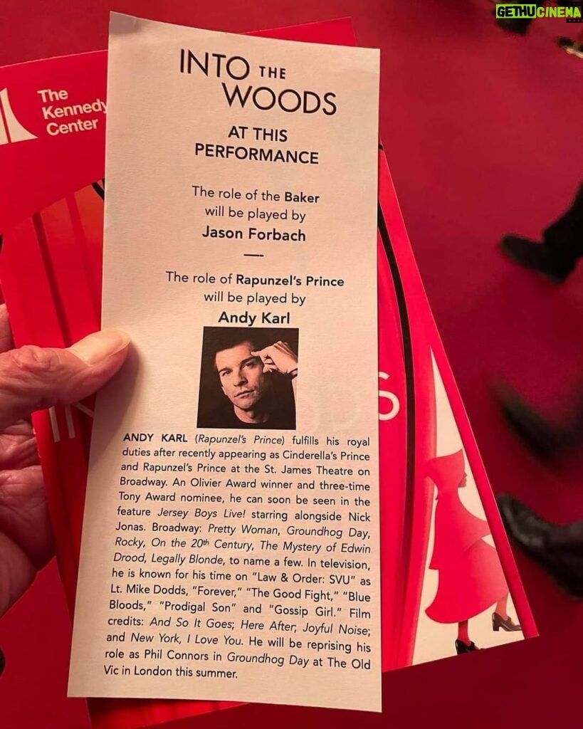 Andy Karl Instagram - 🎶This was just a moment in the woods🎶 Come see me & this incredible cast of @intothewoodsbroadway @kennedycenter if you can👍🏻 Thanks for having me back! 📸 @michaelrupertofficial . . . #intothewoods #kennedycenter #rapunzel #agony #sondheim #guessihadmytimeagainagain 🤪