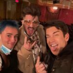 Andy Karl Instagram - Rockin’ out w/ @adamlambert & @olivergliese @intothewoodsbroadway! Thanks for coming to the show! You can catch me in the woods till 11/23😜 . . . #rockstar #intothewoods #nyc #broadway #adamlambert #3shot #rapunzelsprince