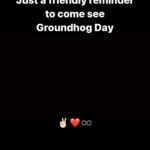 Andy Karl Instagram – Groundhog Day @oldvictheatre May20-Aug12. Ya’ gotta love life!