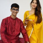 Angel Rai Instagram - Raksha Bandhan is not just a thread , its a love that forever connects our hearts 💕 Happy Rakshaabandhan…. #foryou #Rakshabandhan #angelrai #trending #viral #festival #indian #proud #traditional #culture #angellovers #wings