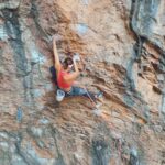 Angie Scarth-Johnson Instagram - ‘Koala’ 8b ✅🔴 Back home in Spain 😊 sneaking in a few climbing days before heading into the gym for a while! @redbullau @climbing_anchors @thenorthface_aunz @tenayaclimbing @camp1889 @mytendon @cvok9c @climbersagainstcancerofficial @climbskinspain @frictionlabs #neverstopexploring #tenayaclimbing #climbinginspain #womanclimbers #climbskin #chalkupless #newstandardinchalk #climbinganchors no