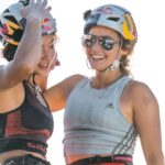 Angie Scarth-Johnson Instagram - For the first time ever , 8 teams competed in a dual accent multipitch race up the Verzasca dam. Yesterday @sashadigiulian and I reached the top of the 6 pitched 220m dam wall, a true test of trust and confidence and one of the best experiences. ☀️ @redbulladventure @redbullau @climbing_anchors @thenorthface_aunz @tenayaclimbing @camp1889 @mytendon @cvok9c @climbersagainstcancerofficial @climbskinspain @frictionlabs #neverstopexploring #tenayaclimbing #climbinginspain #womanclimbers #climbskin #chalkupless #newstandardinchalk #climbinganchors #tenayaathlete Val Versazca